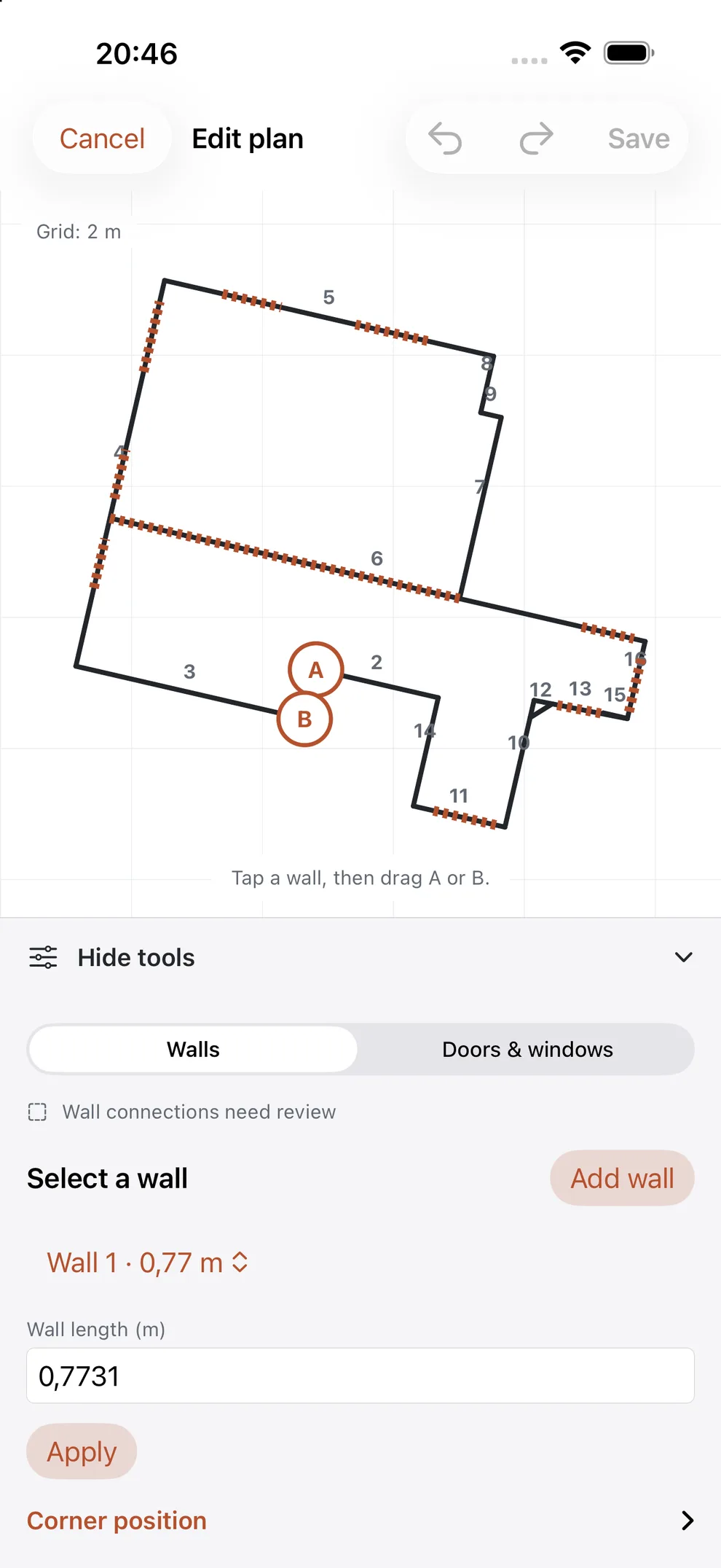 Actual full-screen SpaceCraft plan editor
