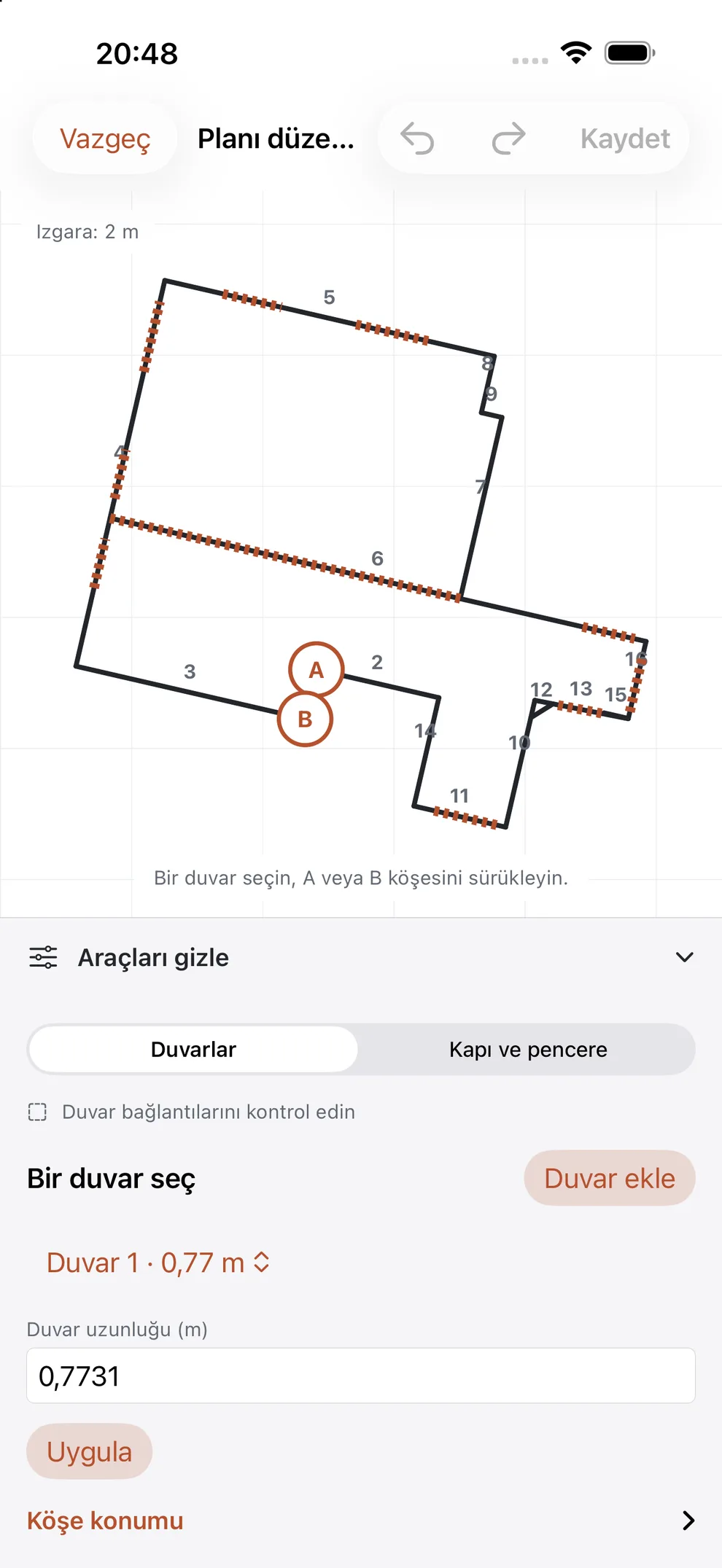 SpaceCraft gerçek tam ekran plan düzenleyicisi